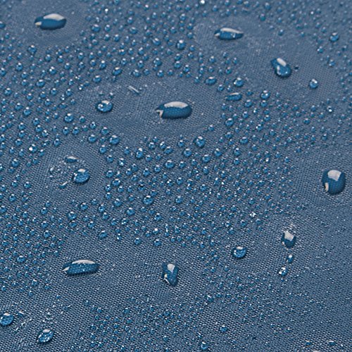 mDesign PVC-freier Duschvorhang aus PEVA (2 Stück) – wasserabweisender Badewannenvorhang mit 12 rostfreien Metallösen – 183 x 183 cm – marineblau - 4