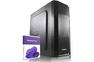 GREED® Multimedia 7 PC mit Intel Core i7 6700 - Schneller Rechner + Computer für Büro & Home Office mit 4,0 GHZ, 16GB DDR4 RAM/Arbeitsspeicher - 240GB SSD + 1TB HDD - DVD+RW - USB3.0 - WLAN, Win11 Pro