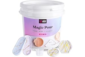 LET'S RESIN Resin Casting Powders 3000g, Fast Cured Casting Resin Kit for Beginners, 20~30 Minutes De-Mold, Water Activated Plaster Powder Kit for Molds, Easy Mixing & Self Leveling
