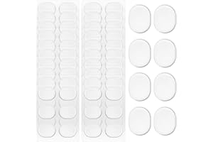 YESHONE 60 Pieces Drum Damper Gel Clear Drum Dampeners Damper Pads Drum Head Gels Soft Damper Pad Silicone Drum Silencer Drum Damper Gel Pads for Drums Tone Control Drum Head