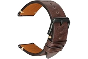 REZERO Cinturini Rilascio Rapido per Orologio, Cinturino in Pelle di Vitello, Cinghie, Fasce per Orologio, Bracciale Orologio in Pelle Morbida per Uomo Donna 18mm, 19mm, 20mm, 21mm, 22mm, 23mm, 24mm