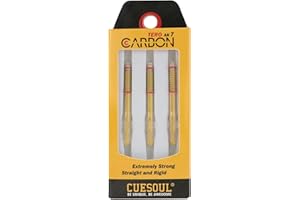 CUESOUL TERO AK7 Ejes de Dardos de Carbono/vástago Telescópico de Resorte Incorporado, Juego de 3 Piezas