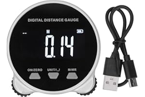 TICFOX Langstrecken Digitales Lineal, Elektronisches Digitales Maßband, Digitales Display Rollenlineal 199.999m Halbleiter Mikroprozessor Elektronisches Rolllineal für Messungen