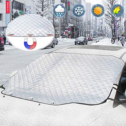 Four Heart Protector para Parabrisas, Parsion Protector de Parabrisas Coche Antihielo y Nieve proteja (147 * 116cm)