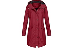 TTorju Raincoat for Women Rain Jackets Lightweight Waterproof Rain Jackets Outdoor Raincoat Windbreaker Waterproof Windproof Coat with Hood Ladies Jackets