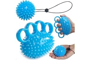 BERFEA Palla a mano, terapia con presa delle dita, rafforzamento della presa, sollievo dallo stress e riabilitazione per migliorare la flessibilità e alleviare dita e polsi