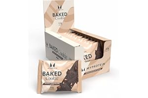 Myprotein Baked Protein Cookie | Chocolate | Vegan Protein Snack with 13g Protein | Baked with Coconut Oil & Dark Chocolate Chunks | Men’s Health Award-Winning | 12 x 75g
