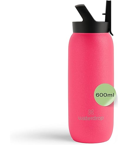 waterdrop® Australian Open 2026 Thermosfles, 600 ml, waterdichte fles, geïsoleerde beker, houdt 24 uur koud en 6 uur warm, ideaal voor reizen, kantoor, sportschool, thuis, BPA-vrij
