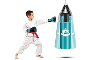 ‎COSTWAY COSTWAY Kinder Boxsack Set mit 8oz Boxhandschuhen & Handschlaufen & Tasche, Punchingsack für Karate, Kickboxen, Taekwondo