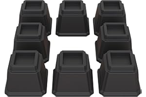 Lutown-Teen Bed Risers 4 inch Heavy Duty Furniture Risers for Sofas, Chair Risers Sofa Risers Table Risers Set of 8 Pack, Black