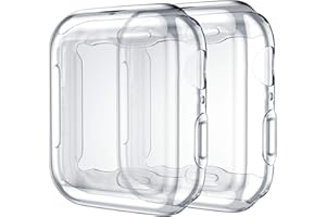 ‎UPEAK Upeak 2 Stück Hülle mit Displayschutz Kompatibel mit Apple Watch Series SE 3 2 1/6/5/4 40mm, TPU Rundum Schutzhülle Case für Series 4/5, Klar/Klar