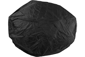 Badtunna utomhusskydd round spa cover polyester badtunna skydd rund rivsäker håll badkar för hushåll (215 x 70 cm, svart) bac