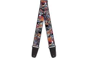 Buckle-down Sangle de guitare 34-60" Spider-Man & Black Cat Scene Blocks