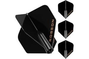 DARTS CORNER 1 Set – Robson Plus – Fuerte moldeada plumas – Standard – Negro – Con Gratis Dardos esquina Checkout de tarjeta