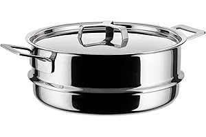 Alessi Ajm307 Pots&pans Corbeille Pour Cuisson à la Vapeur en Acier Inoxydable 18/10 Brillant