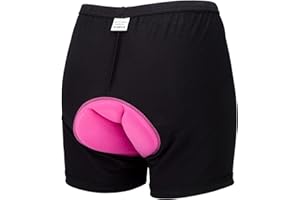 NONMON Shorts de Cyclisme Cuissard Vélo pour Femmes, 3D Shorts sous-vêtements Rembourrés de Velo, Culotte Séchage Rapide, Respirant, Anti-Glissant, Haute Perméabilité à l'air pour VTT Cycliste