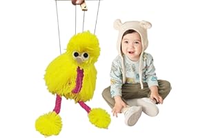 GETEAWILY Ostrich Puppet On Strings - Handmade Ostrich Marionette Puppets String Doll - Funny Interactive Bird Puppet - Parent Child Interactive Educational Props For Children Kids