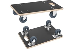 Aufun 1 x deska transportowa, 60 x 40 x 14,5 cm, z hamulcem, do mebli, do transportu z pomocą transportową, transport mebli do 200 kg, wytrzymała i bezpieczna