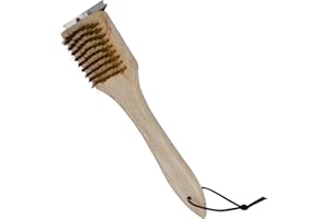Cook'In Garden , Brosse De Nettoyage 2 en 1 - Brosse En Cuivre + Racloir En Inox - Pour Barbecue et Plancha, Brosse Mousse, Dégraisse en Profondeur