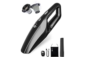 SERVOMASTER Handheld Vacuum Cleaner, Car Vacuum Cleaner High Power, Hand Held Vacuum Cordless with Washable HEPA Filter, Car Vacuum, Rechargeable Mini Vacuum Cleaner for Car, Home, Office, Pet