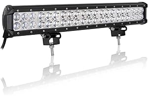 Willpower 20 Inch 126W LED Light Bar Flood Spot Combo Beam Off Road Driving Lights Waterproof Fog Work Lights for 4X4 Trucks Boat Car SUV ATV 12V 24V