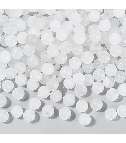 TOAOB 100 stuks natuurstenen kralen, 4 mm tot 8 mm, zwarte agaat, rond, losse edelstenen, energie, parels, genezing, voor het maken van sieraden, halskettingen, armbanden, oorbellen