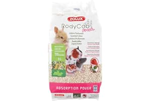 Zolux Litière Rafle de Maïs Parfumée Fraise-Basilic pour Rongeur 5 L