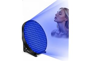 Jitesy 50 W solarium för hemmet med 250 st 460 nm, ansiktssolarium, vikbart justerbart stativ och upphängbara krokar, ansiktsbrunare, solarium för hem, för kropp och ansikte