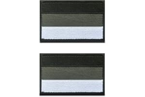 ZCKETO 2 Stücke Schwarz Grau Deutschland Flaggen Patch Gestickt Abzeichen Deutsch Applikationen für Kleidung Taschen Rucksack Uniform Weste Hundegeschirr Militär Taktisch Draussen Jersey