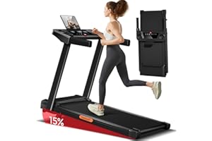 LONTEK Tapis de Course Pliable Inclinable 9%-15%,Tapis de Marche Inclinable 12KM/H,Treadmill Home avec Moteur 3,0 CV et Affichage LED, Charge Max.136KG