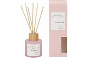 French Connection Pastel Collection Scented Reed Diffuser | Luxury Home Fragrance | (100ML, Strawberry Prosecco) (Strawberry Prosecco)