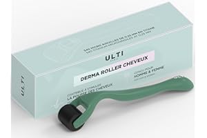 ULTI Paris Dermaroller per la crescita dei capelli | Rullo di attivazione del cuoio capelluto 540 Aghi in titanio da 0,25 mm丨Stimolare la crescita della barba e dei capelli