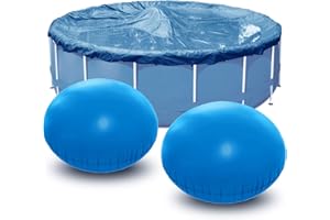 BSEICAL Poolkissen Winter Rund Ø 4ft, Pool Kissen Überwinterung, Luftkissen Pool Winter, Pool Zubehör Aufblasbar für Poolabdeckung & Winterabdeckplanen Poolpolster Winterkissen mit Sicherheitsventil (2 Stück)