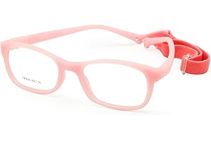EnzoDate Flexible Lunettes de vue pour enfants taille 44/16 TR90 enfants Lunettes, sans vis, incassable Safe Light Boys Girls Optical Glasses pour 2-3y