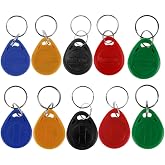 HFeng 10pcs tarjeta de proximidad 125kHz RFID de control de acceso tk4100 em4100 - Llaveros Smart ID para Puerta cerradura el