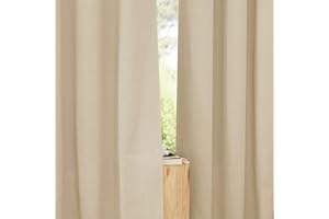 PONY DANCE Tende in lino – Tenda in voile per finestra, per portare una luce morbida alla vostra stanza, decorazione per casa, camera da letto, soggiorno moderno con fettuccia arricciatrice, set di 2,