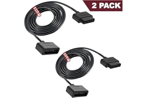 SUPER SMASH MEDIA SuperSmashMedia® - Extension Cable for Super Nintendo SNES Controller 1.8M [2 PACK]