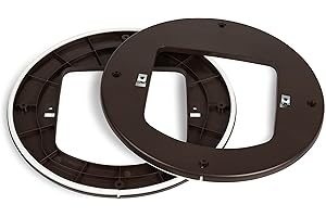 PetSafe Installation Adaptor for Microchip & Manual-Locking Cat Flap - Versatile, Energy Efficient, Easy Installation - Brown