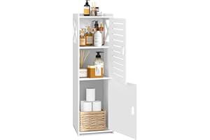 FACOKOLA Bathroom Floor Cabinet, 3-Tier Small Bathroom Storage Cabinet, Free Standing Storage Cabinet Unit for Bathroom, Living Room, Bedroom, Kitchen, Balcony or Office (9.45x8.66x29.5 inch)