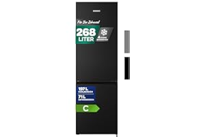 Heinrich´s Kühlgefrierkombination 268 Liter, Kühlvolumen 198L, Gefrierfach 71L,LED Beleuchtung,Kühlschrank Türanschlag wechselbar, leise 36dB,große Tiefkühlboxen, 7 Temperaturstufen, (six)