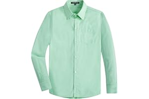 Spring&Gege Ragazzo Camicie a Manica Lunga Cotone Bambini (3-14 Anni)