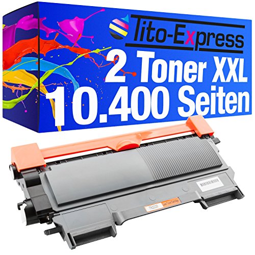 2x Tito-Express PlatinumSerie Toner XXL kompatibel zu Brother TN-2010 Mega XXL