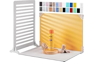 HengMing 12Pcs 22Patterns Small Product Photography Backdrops Kit Photo Background Food Photography Backdrop Board with Carrying Bag and Drawstring Bag(40x30cm)