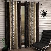 Home Sizzler Eyelet Polyester Window Curtain - 5ft, Brown