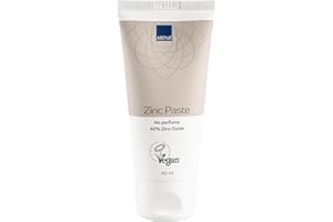 ABENA Zinc Paste – Pasta al Agua -Pomada Barrera con Óxido de Zinc al 40 %, 60 ml – Sin perfume, con Alantoína, Protección intensa para pieles irritadas y dermatitis de pañal