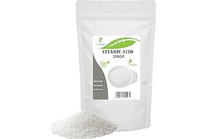 ETC COSMETIC`S ACIDE STÉARIQUE - 300 GR - Utilisé dans une variété de produits comme les barres de lotion, les crèmes, les baumes, les pommades, les bâtons et les bougies