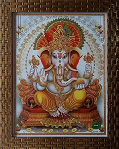 Shree Handicraft Lord Ganesha Painting Frames (Acrylic Sheet, 27x33x1 cm)
