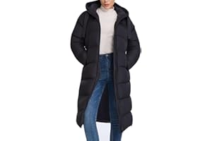 HOTIAN Damen Warm Wintermäntel Lang Parka Steppjacke Reißverschluss Daunenmantel Outdoorjacke Winter Mantel mit Kapuze