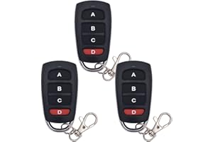 DieseRC 3 pièces télécommande de Porte de Garage clonage télécommande 433 MHz télécommande Universelle sans Fil Porte-clés Duplicateur