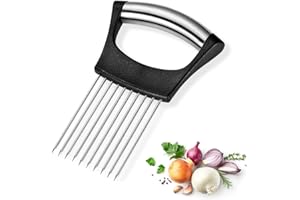 JYTDBCS 1 PC Onion Slicer Holder, All-in-one Onion Holder Stainless Steel Onion Fork Food Slicing Helper Kitchen Gadget Onion Cutter Slicer Vegetable Tools for Chopping Grating Fruit Assistant